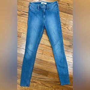 Hollister Jeggings Jeans Leggings Medium Wash Soft Stretch Denim Juniors size 3